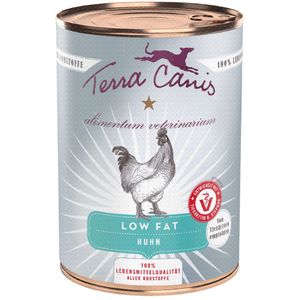 6x 400g Terra Canis Alimentum Veterinarium Low Fat Kip Hondenvoer Nat