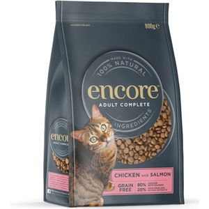800g Encore Cat kip met zalm droogvoer voor katten