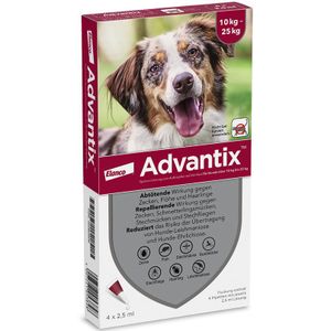 6x 2,5ml Advantix 250/1250 Spot-on Solution voor Honden 10-25kg - BE