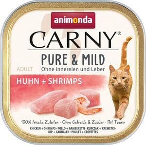 32 x 100 g animonda Carny Adult Pure & Mild kip  garnalen nat kattenvoer
