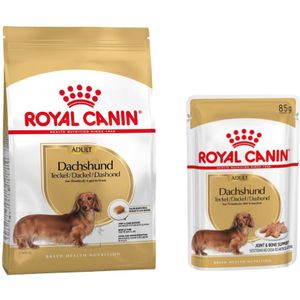 7,5kg Droogvoer  12x85g Natvoer Dachshund (Teckel) Adult Royal Canin Hondenvoer