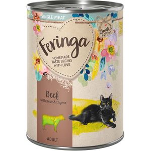 Limited Edition: Feringa Single Meat Voorjaarsmenu Rund met Peer Kattenvoer 6 x 410 g