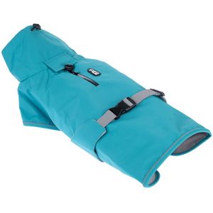 TIAKI hondenregenjas Teal - ruglengte: ca. 40cm honden