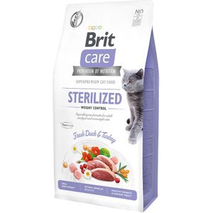 7 kg Brit Care Grain-Free Sterilized Weight Control kattenvoer droog