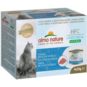 4x 50 g Almo Nature HFC Natural Light Atlantische Tonijn Natvoer Katten