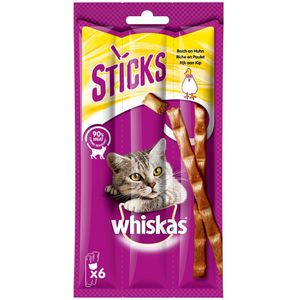 14x 36g Whiskas Sticks Rijk aan Kip Kattensnacks