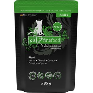 catz finefood Puur Maaltijdzakjes 8 x 80/85 g Kattenvoer - No.123 Paard (8 x 85 g)