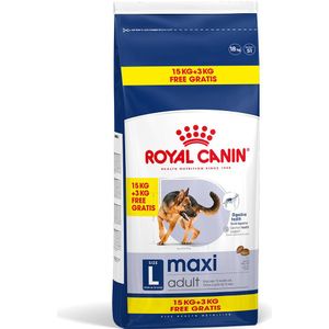 8 kg  1 kg Gratis / 15 kg  3 kg Gratis! Royal Canin Hondenvoer - Maxi Adult (15 kg  3 kg gratis!)