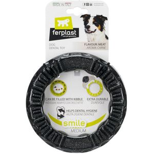Ferplast Smile Kauwring, zwart M: Ø16x3,2cm Hond