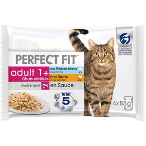 52x85g Sterilised Adult 1  Mix Perfect Fit Kattenvoer