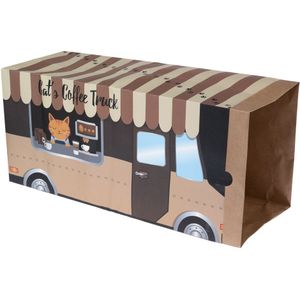 TIAKI kattentunnel Papieren Tunnel Coffee Truck: L 60 x B 22 x H 27 cm speelgoed