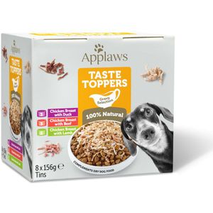 Applaws Taste Toppers 8 x 156 g Probeerpakket Hondenvoer - Probeerverpakking: Saus