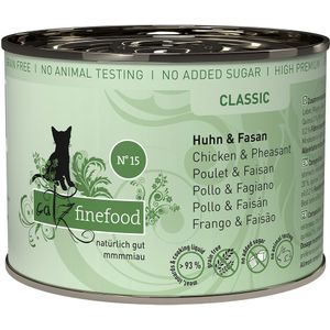 6x200g Blik Kip & Fazant catz finefood Kattenvoer