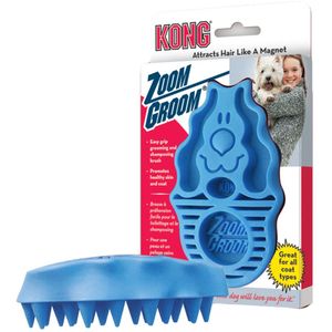 Kong Dog Massageborstel  Zoom Groom - Blauw