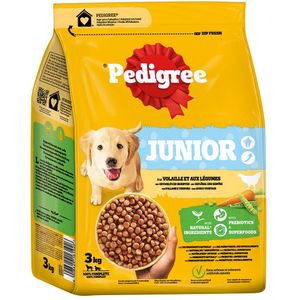 3 kg Pedigree Junior Gevogelte & Groente hondenvoer droog