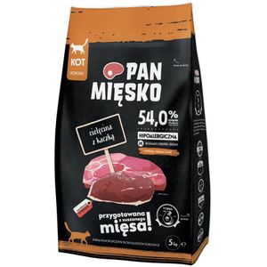 5kg Pan Mięsko Kalfsvlees met eend medium droog kattenvoer