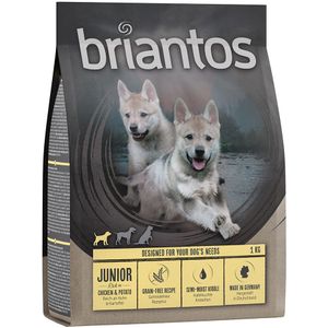 1kg Briantos Junior Droogvoer voor Honden: Eend & Aardappel (graanvrij)