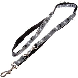Trixie Set: Halsband Poten Zilver Reflect Maat M-L  Hondenlijn 2 m / 2 cm