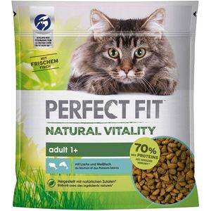 650g Perfect Fit Natural Vitality Adult 1  Zalm en Witvis Droogvoer Katten