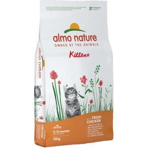11 kg  1 kg gratis! 12 kg Almo Nature Holistic Kattenvoer - Kitten Kip & Rijst - 12kg