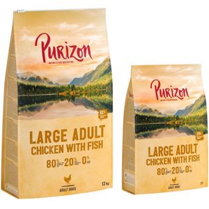 12 kg  Purizon Droogvoer 14 kg - Large Adult Kip & Vis (12 kg  2 kg)