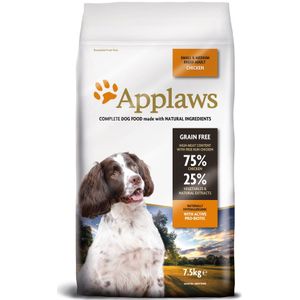 7,5kg Adult Small & Medium Breed Kip Applaws Hondenvoer