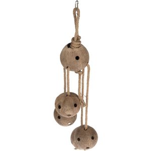 TIAKI kokosnoot vogelspeelgoed Swing &amp; Forage - ca. L 84 x Ø 21 cm