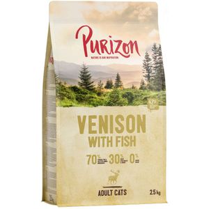 2,5kg Adult Hert & Vis Purizon Kattenvoer