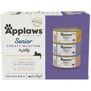 6x 70g Applaws Senior Mixpakket (3 Soorten) Katten Natvoer