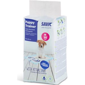 - Medium: L 45 x B 30 cm, 50 Stuks - Savic Puppy Trainer Pads