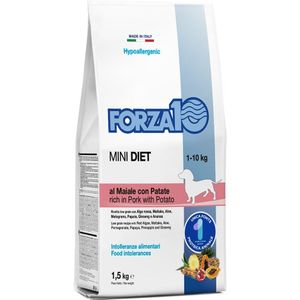 1.5kg Forza10 Mini Diet Graanarm met Varkensvlees & Aardappelen Droog Hondenvoer