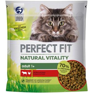 650g Perfect Fit Natural Vitality Adult 1  Rund en Kip Droogvoer Katten