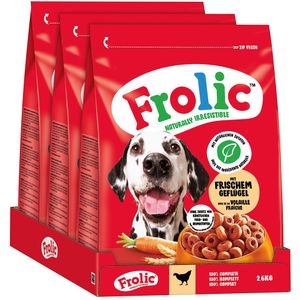 Frolic Complete Gevogelte, Groenten en Rijst Hondenvoer - 7,8 kg (3 x 2,6 kg)