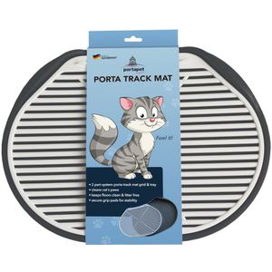 Kattenbakmat Soft Touch Track Mat - Zilver