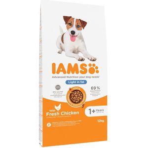 12kg for Vitality Dog Weight Control Kip IAMS Hondenvoer