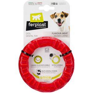Ferplast Smile Kauwring, rood S: Ø12x2,4cm Hond