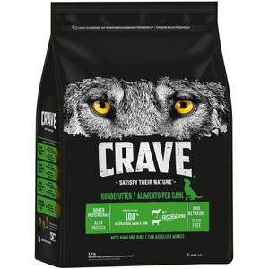 Crave droogvoer honden Adult met Lam & Rund  - 2,8 kg