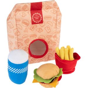 Hondenspeelgoed Squeaky Burger Menu - 4-delige Set