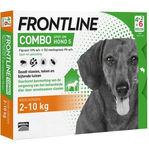 Frontline Combo Spot-On Hond S 2-10kg 6 Pipetten x 0,67ml
