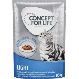 12x85g Light in Saus Concept for Life Kattenvoer
