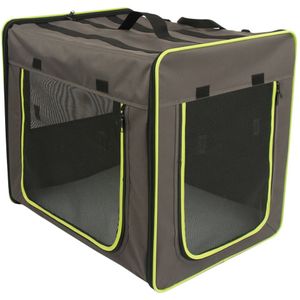 L: L 79 x B 53,5 x H 66 cm - grijs-bruin/groen-grijs - Transportbox First Class Basic