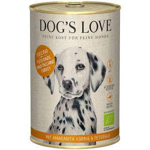 6x 400g Dog's Love Organic Kalkoen Hondenvoer Nat