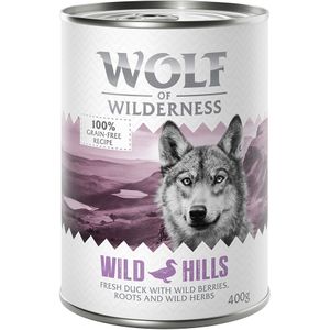 6x400g Wild Hills Eend Wolf of Wilderness Hondenvoer