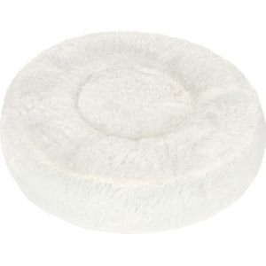 �Ø90 x H20 cm Memory Foam Hondenkussen Vlok Wit