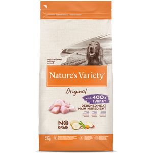 Nature's Variety Original No Grain Medium Adult Kalkoen Hondenvoer - 2 kg