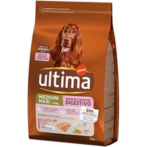 3kg Ultima Medium / Maxi Sensitive Lachs Hundefutter trocken