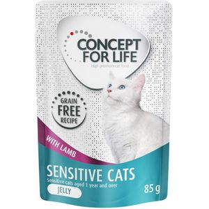 Concept for Life Sensitive Cats Lam Graanvrij - in Gelei Kattenvoer - 12 x 85 g