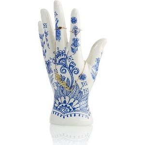 Bitten Henna juwelenhand Delftsblauw