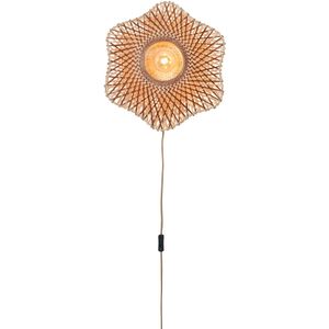 Good&Mojo Wandlamp Madura bamboe ø44x12cm nat/bruin, S