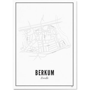 Wijck Zwolle Berkum poster A3 30 x 40 cm